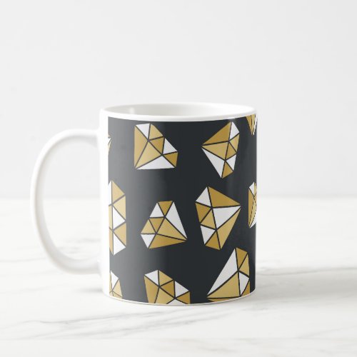 Gemstone Themed Vintage Seamless Pattern Coffee Mug
