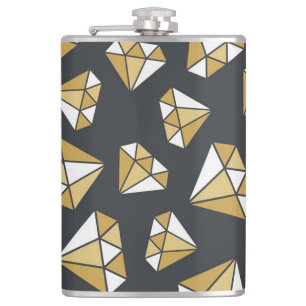 Gemstone Themed Vintage Seamless Pattern. Flask