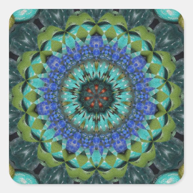 Gemstone Tiles Square Sticker (Front)