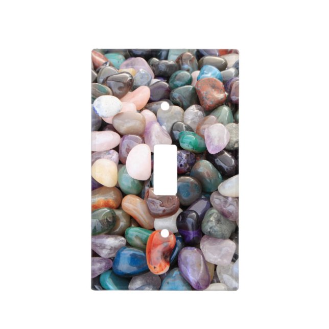 Gemstones Crystals Pebbles Light Switch Cover (Front)