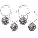 Gemstones Crystals Pebbles Wine Charm