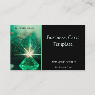 Gemstones Diamond Stone Emerald Business Card