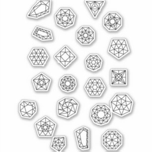 Gemstones Drawing Sticker