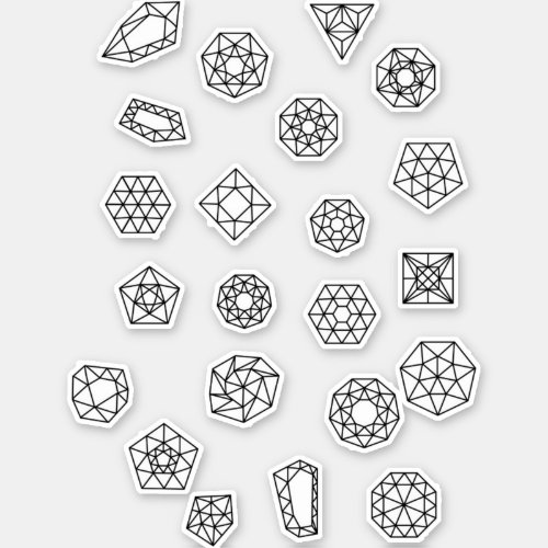 Gemstones Drawing Sticker