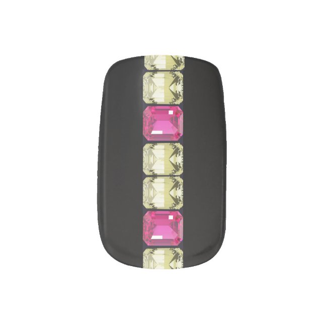 gemstones ilution pattern minx nail art (Left Thumb)