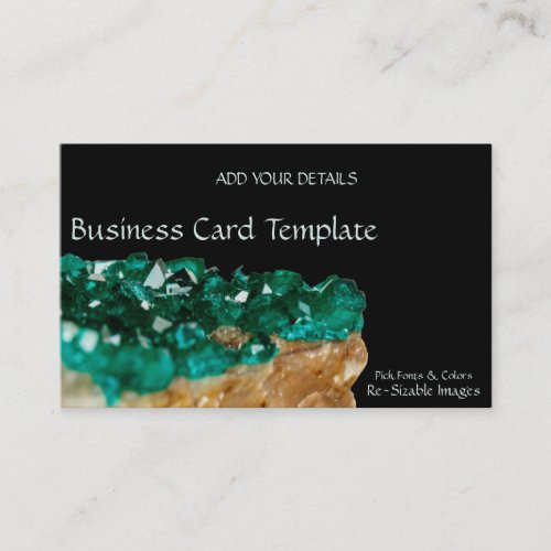 Gemstones Mineral Stone Rock Emerald Business Card
