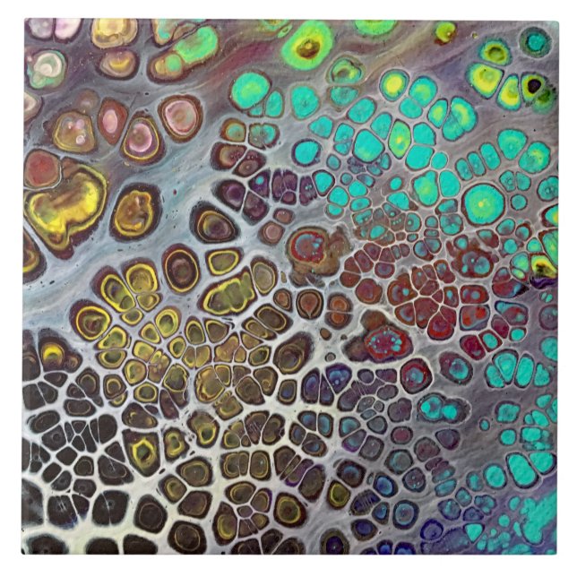 Gemstones Original Abstract Art Tile (Front)