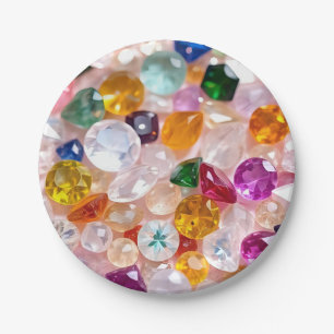 Gemstones Paper Plates