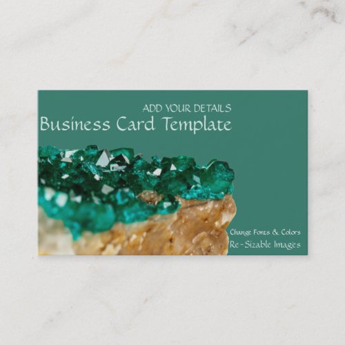 Gemstones Rock Stone Emerald Business Card