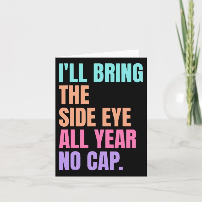 Gen Alpha Slang Gen Z Back To School 2025 Teachers Card (Front)