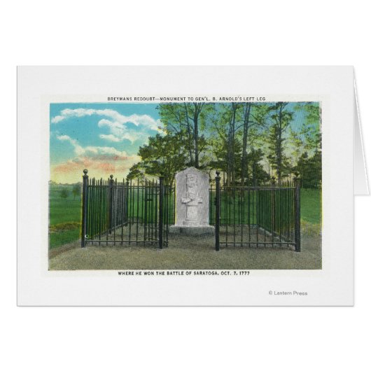 Gen Benedict Arnold's Left Leg Monument Cards (Front Horizontal)