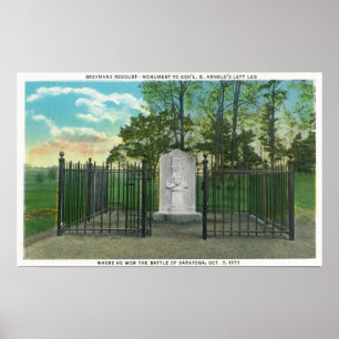 Gen Benedict Arnold's Left Leg Monument Poster