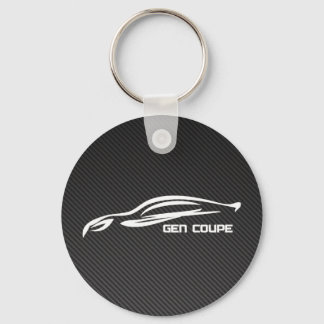 Gen Coupe White Silhouette Logo Keychain