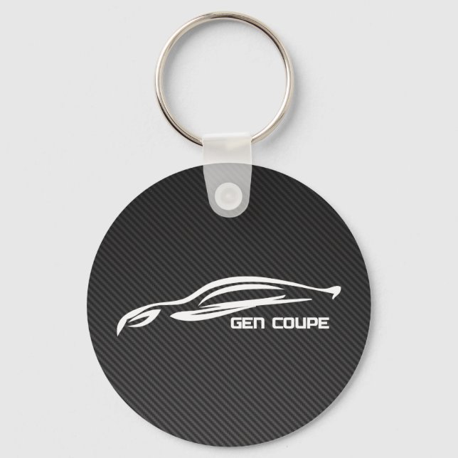 Gen Coupe White Silhouette Logo Keychain (Front)