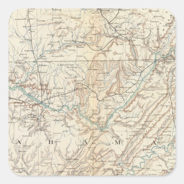 Gen map XIV Square Sticker (Front)