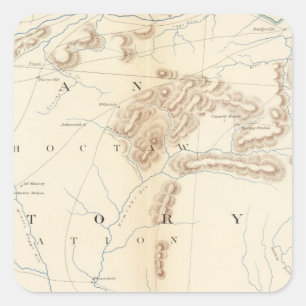 Gen map XXIV Square Sticker