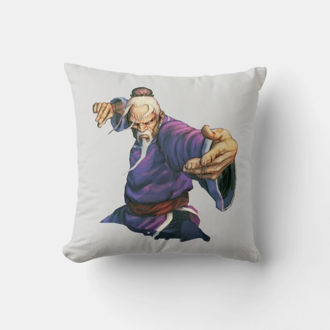 Gen Ready Pose Throw Pillow (Front)