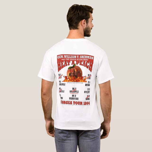 Gen Sherman 'Heat a Peach' Tour 1864 Shirt (Light) | Zazzle