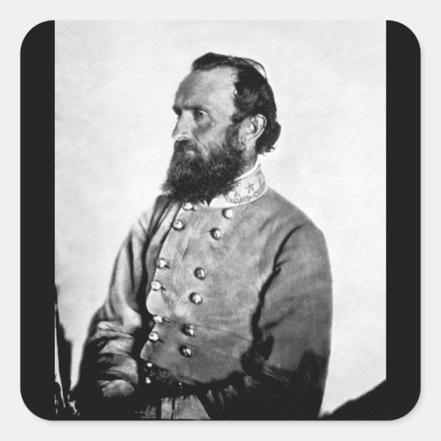 Gen. "Stonewall" Jackson,_War Image Square Sticker (Front)