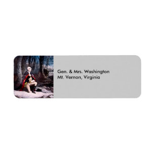 Gen. Washington Prays at Valley Forge, PA Label