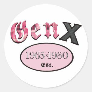 Gen X 1965-1980 Classic Round Sticker