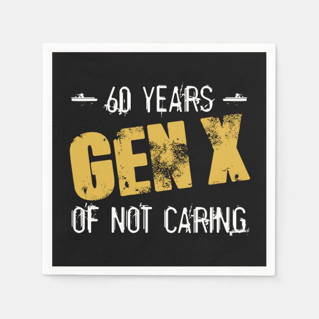 Gen X 60 Birthday Napkins (Front)