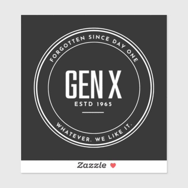 GEN X Custom-Cut Vinyl Sticker (Sheet)