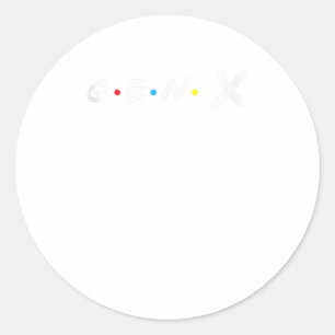 Gen X Design for Friends and Lovers 60s 70s 80s Classic Round Sticker