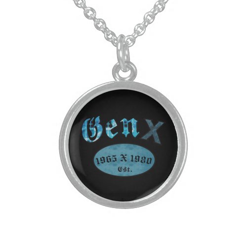 Gen X Est 1965 x 1980 Sterling Silver Necklace