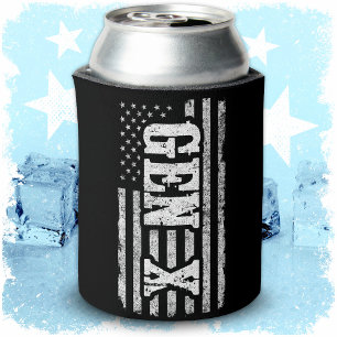 Gen X Gen Xer Generation X American Flag Gen X Can Cooler