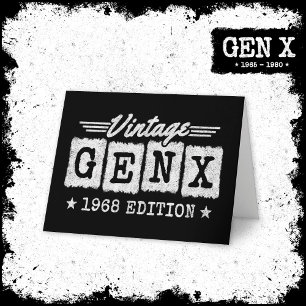 Gen X Generation Gen Xer Born 1968 Gen X Birthday Card