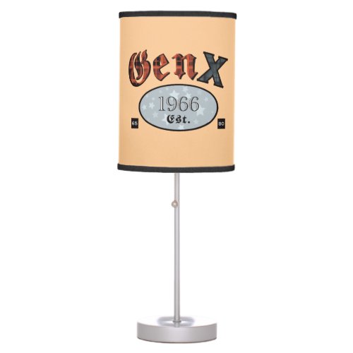 Gen X Generation X personalized year 1966 Table Lamp