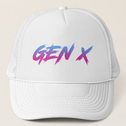 Gen X Generation X Retro Vintage Trucker Hat