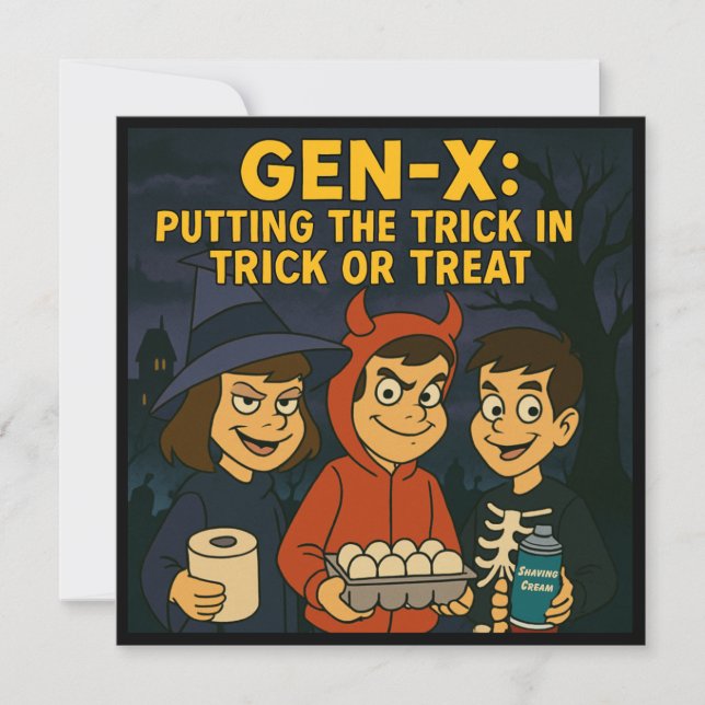 Gen-X Kids: Masters of Mischief Invitation (Front)