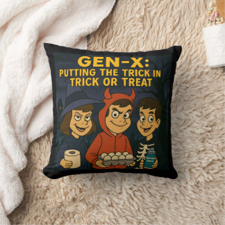Gen-X Kids: Masters of Mischief Throw Pillow
