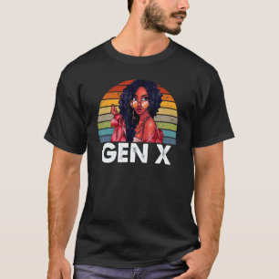 Gen X Melanin African American Black Generation X  T-Shirt