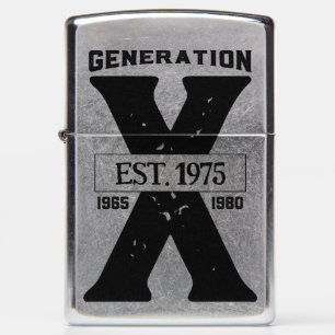 Gen X Personalized Street Chrome Zippo Lighter