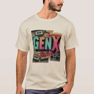 Gen X Retro Cassette Tape Design Bold 80s T-Shirt