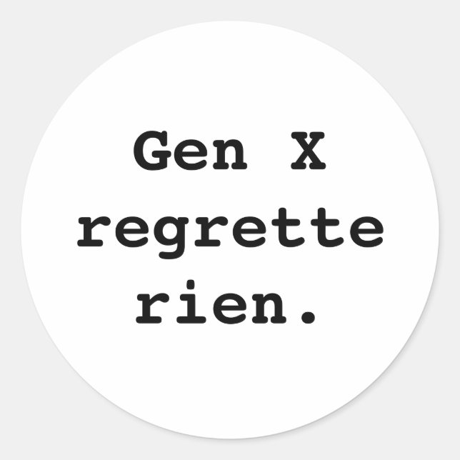 Gen X sticker (Front)