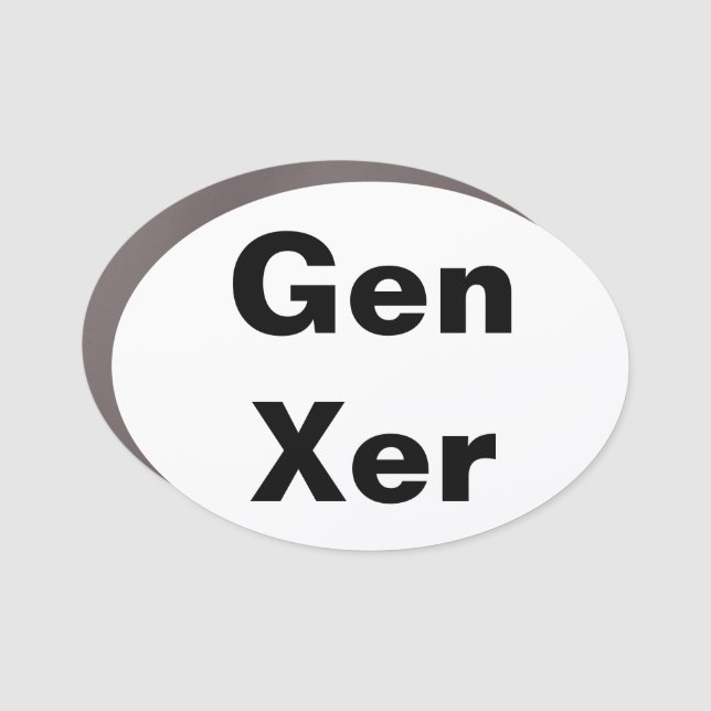 Gen Xer Car Magnet (Front)