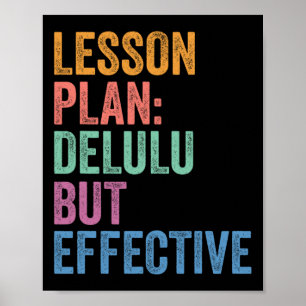 Gen Z Alpha Back To School Lesson Plan Delulu But Poster