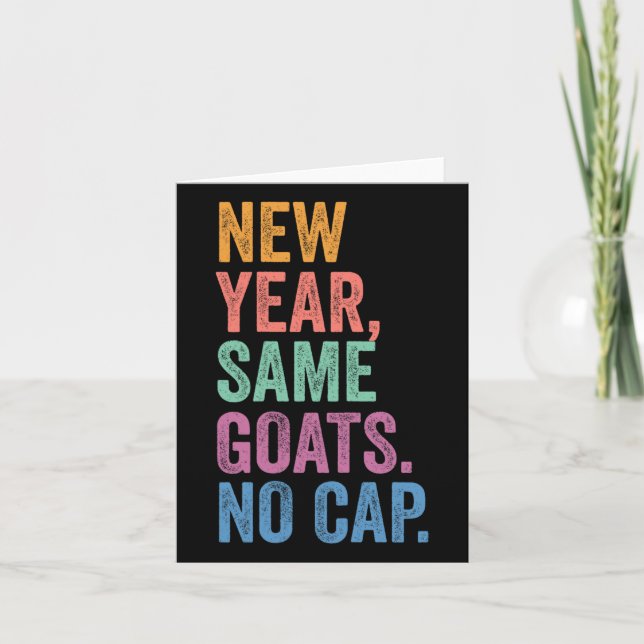 Gen Z Alpha Back To School New Year Same Goats No  Card (Front)
