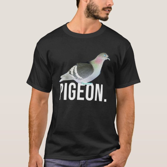 Gen Z Humor Pigeon Inverted Colors Pullover Hoodie (Front)