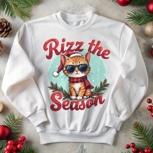 Gen Z Rizz the Season Funny Christmas Santa Claus Sweatshirt (Creator Uploaded)