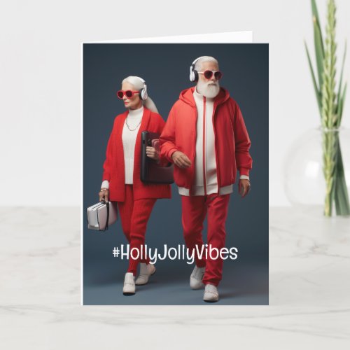 Gen Z Santa Hashtag Holiday Card