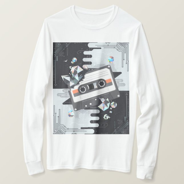 Gen-Z Streetwear with Vaporwave Glitch & Tech Vibe T-Shirt (Design Front)