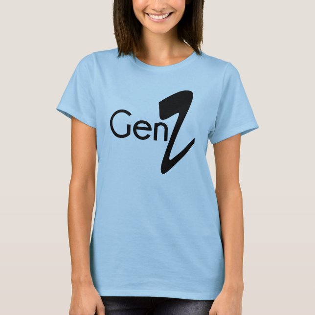 Gen Z Typography Celebrity Style T-Shirt (Front)