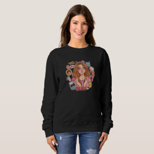 Gen Z Vibes – Cute Aesthetic Girl Sweatshirt