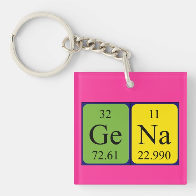 Gena periodic table name keyring (Front)