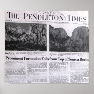 Gendarme falls at Seneca Rocks, West Virginia Poster